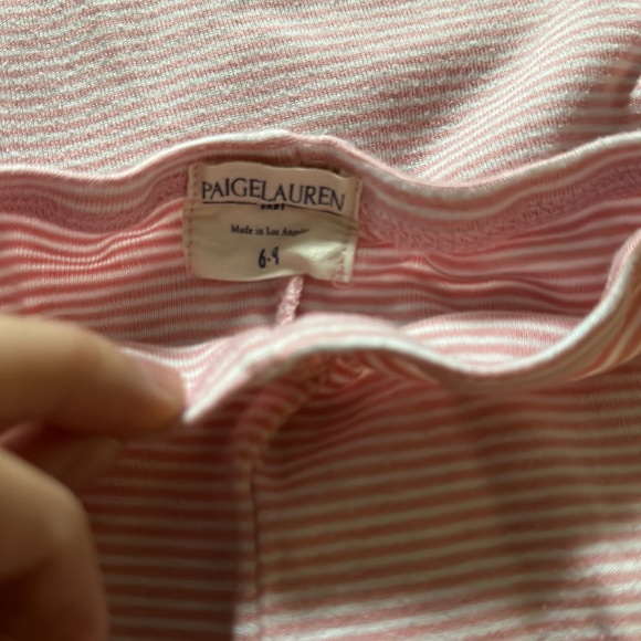 Paige Lauren Baby Girls Matching Set Pink & White Striped Lounge Hoodie Joggers - Picture 3 of 5